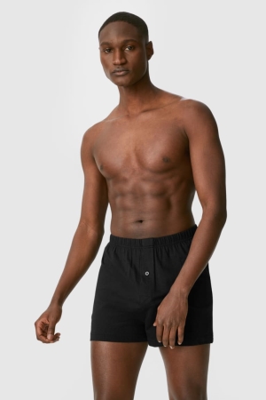 Black C&A Multipack Of 3 Boxer Organic Cotton Underwear | 249-HEMPFJ