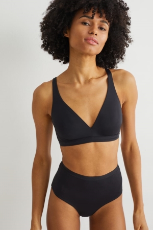 Black C&A Non-wired Bra Underwear | 546-XNOGEU