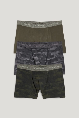Dark Green C&A Multipack Of 3 Trunks Organic Cotton Lycra® Underwear | 637-BJKQPI