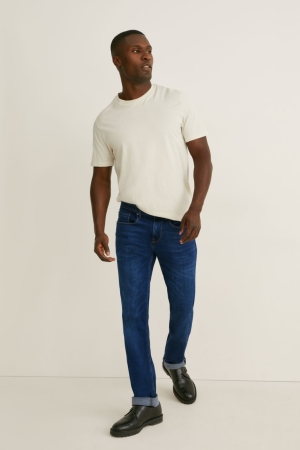 Denim Blue C&A Premium Slim Recycled Jeans | 910-SIDZHT