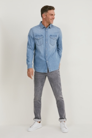 Denim Gray C&A Skinny Flex Jog Denim Recycled Jeans | 726-ZWHEBX