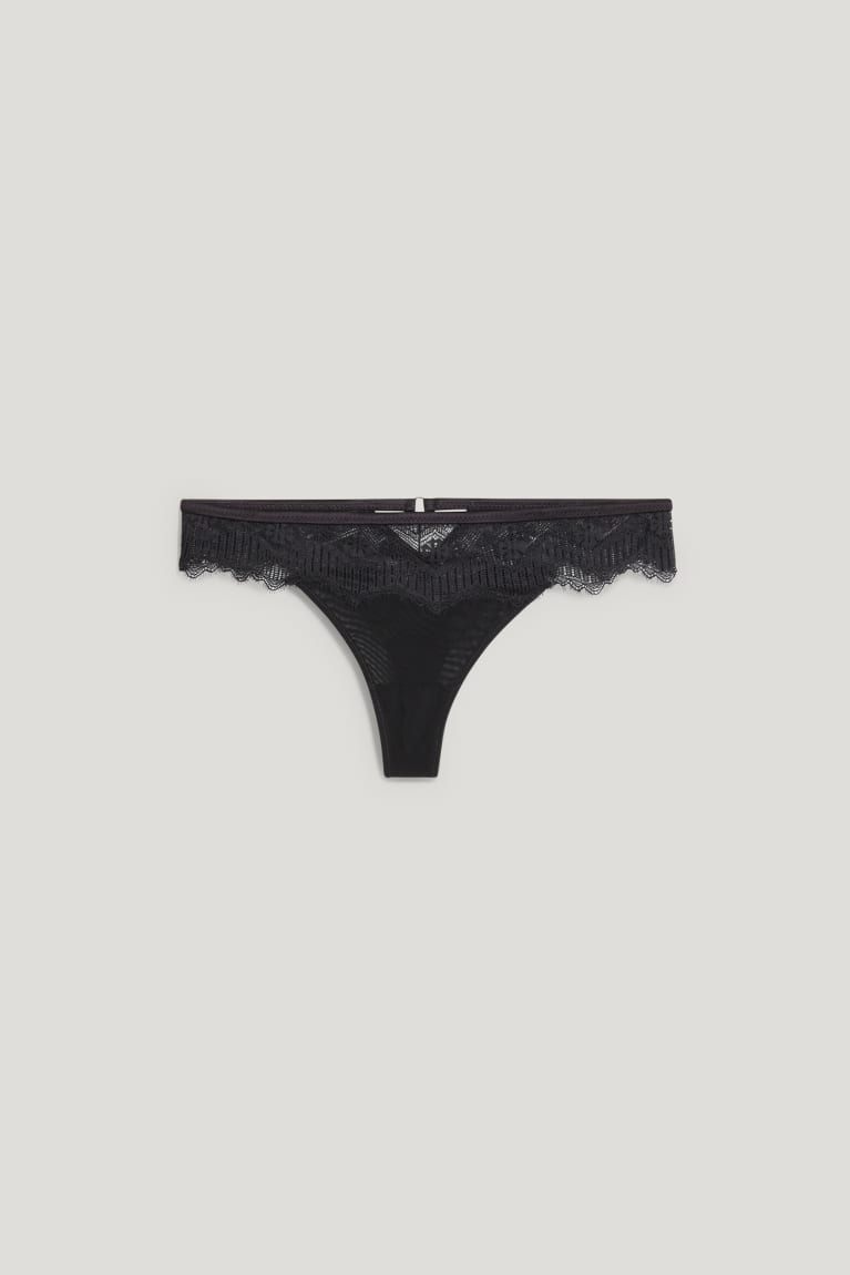 Black C&A Thong Underwear | 617-MUAOPL