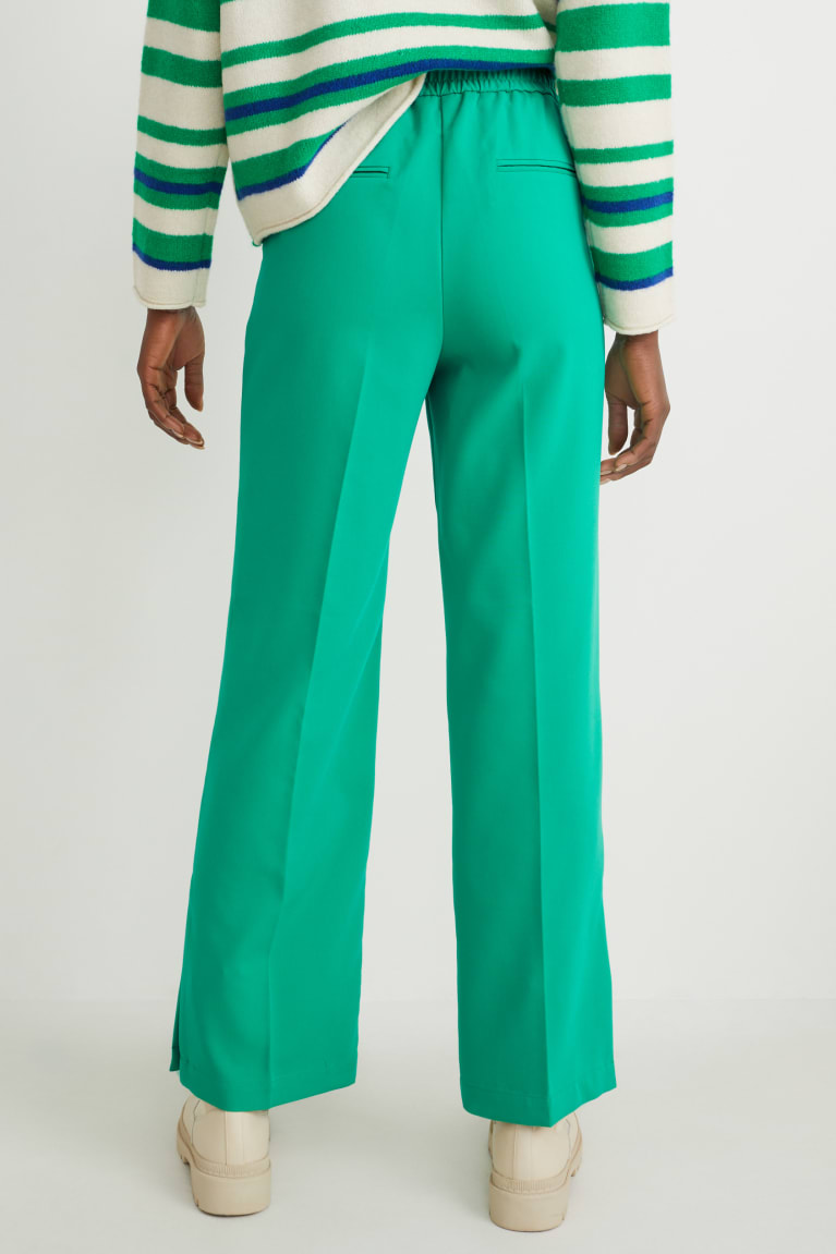 Green C&A Cloth High Waist Straight Fit Recycled Trousers | 123-XIJEDT