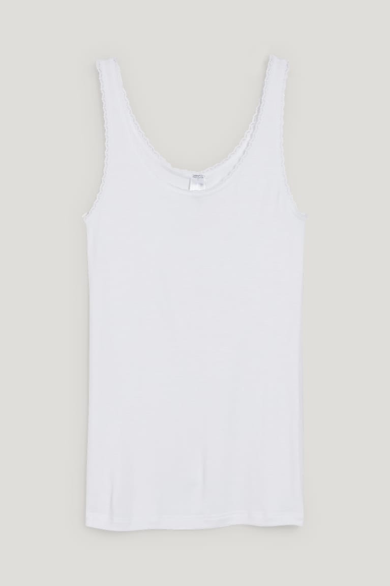 White C&A Camisole Lycra® Underwear | 416-HTUQZJ