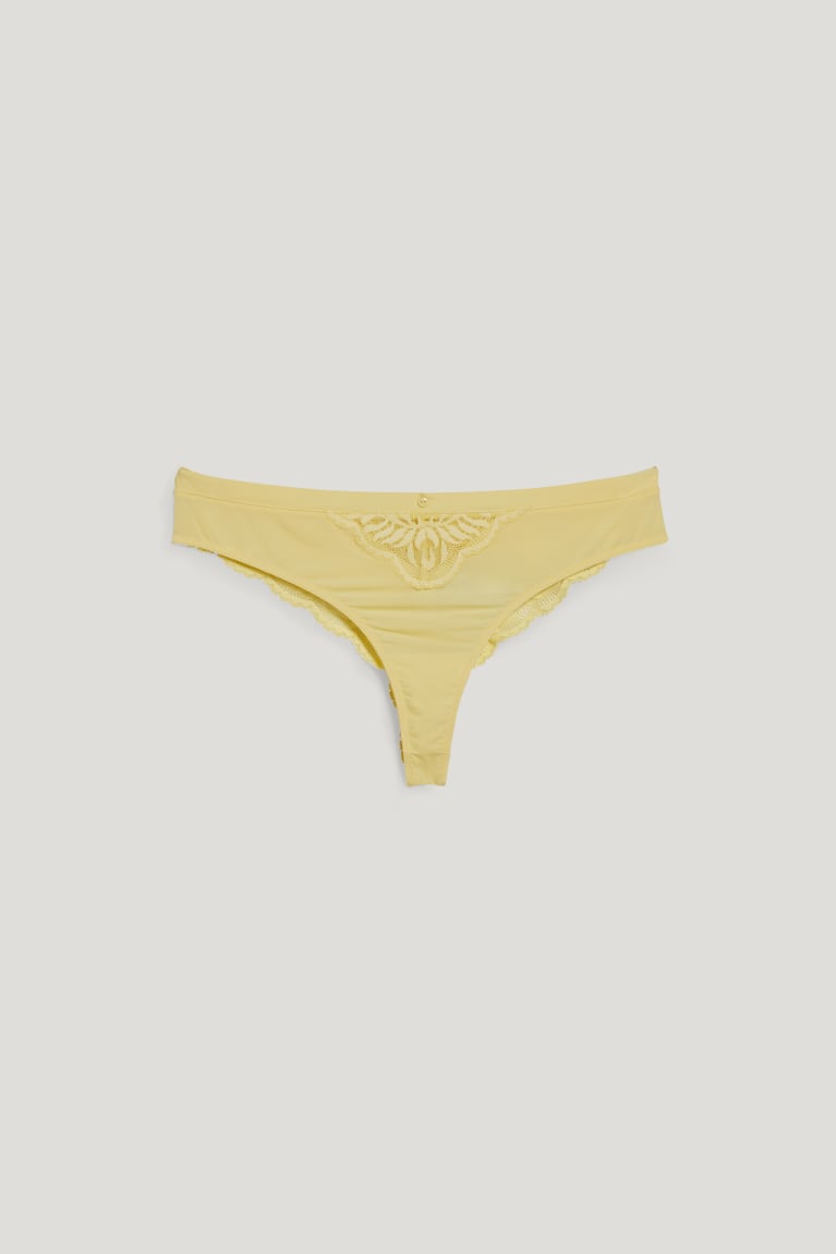Yellow C&A Thong Underwear | 619-ZJMWTD